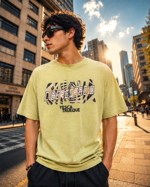 Camiseta CIBERESPACIO - Oversize - Talla L - Hombre - Algodón 100%